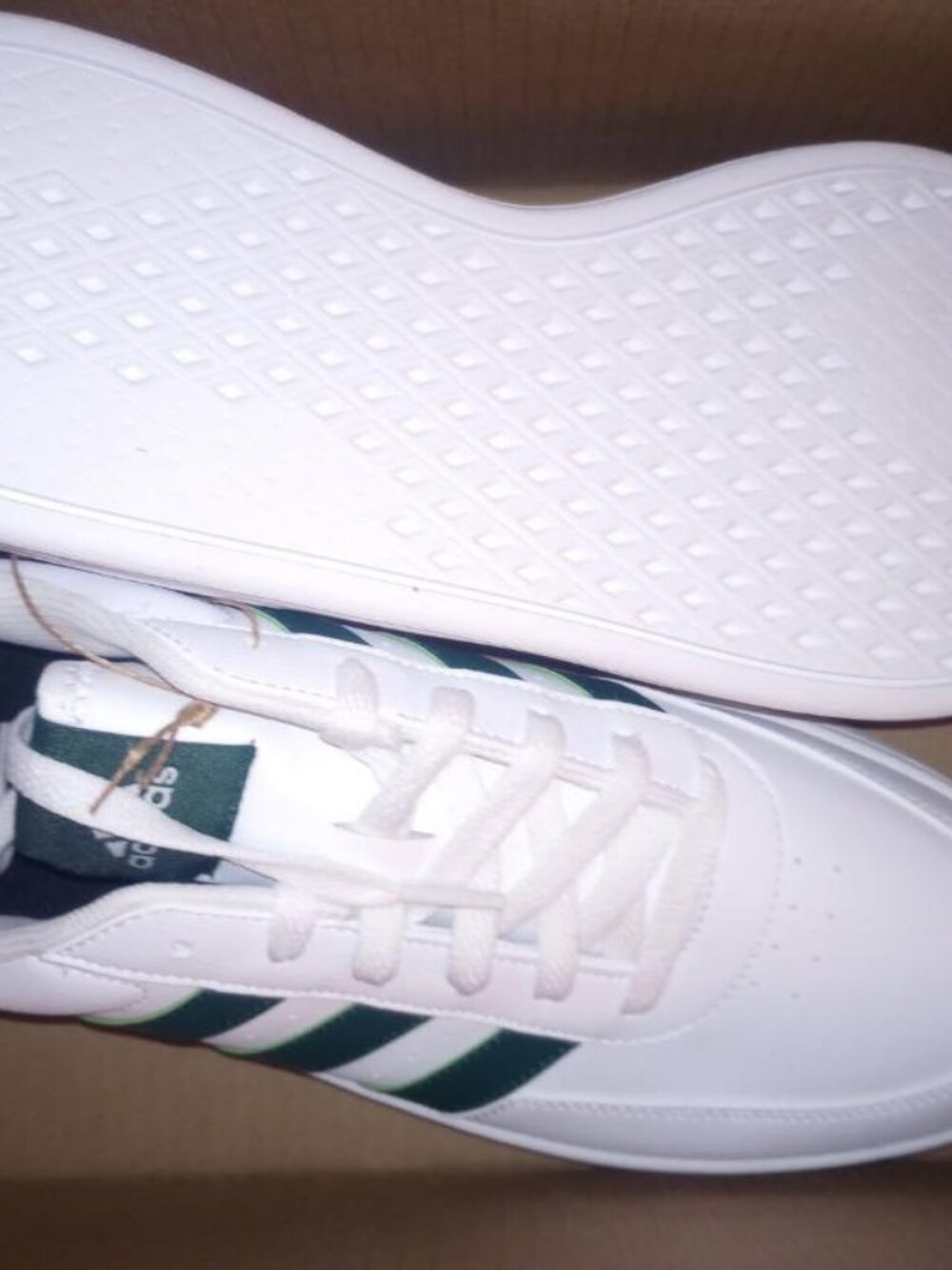 Adidas Men's Size 13 Breaknet 2.0 White Green Shoes Sneaker NIB - Picture 5 of 6